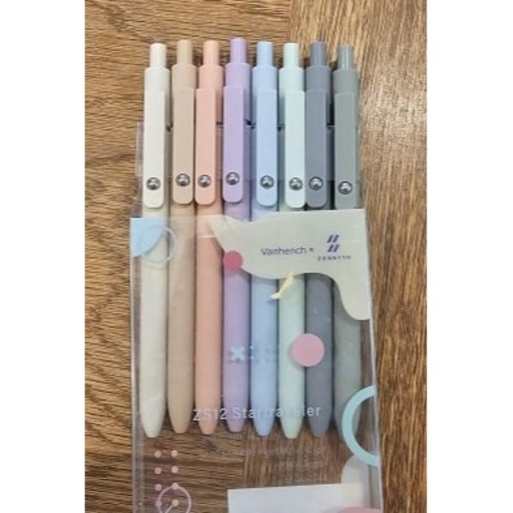 New School Supplies Aesthetic Gel Pens, 0.5mm Fine Point Black Cute Pens